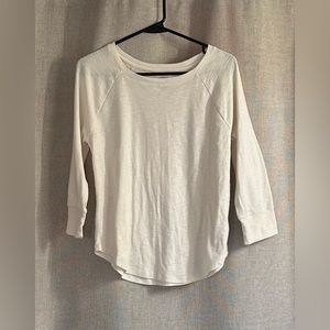 Supply Co.•women’s 3/4 sleeve scoop neck top•medium•cotton blend•off-white/ivory
